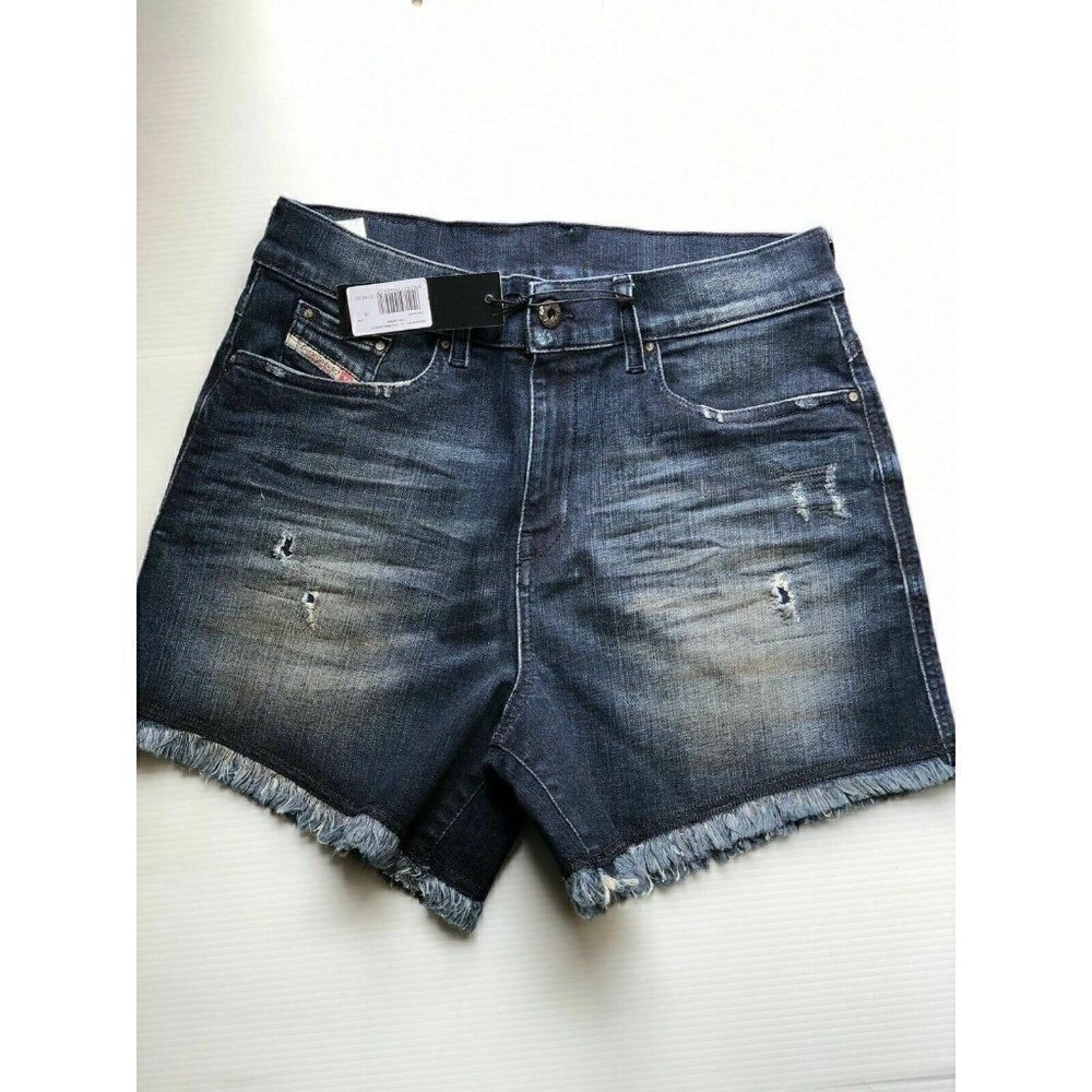 Diesel  R-CYNNA Blue Denim Frayed Hem Shorts 28